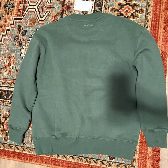 ANINE BING Tyler Sweatshirt in Artichoke Small NWT - Picture 4 of 7